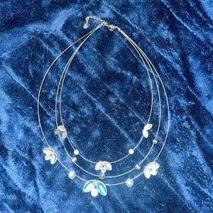 Napier woman’s  blue stone triple strand necklace